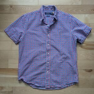 Ralph Lauren Red and Blue Plaid Men's Shirt